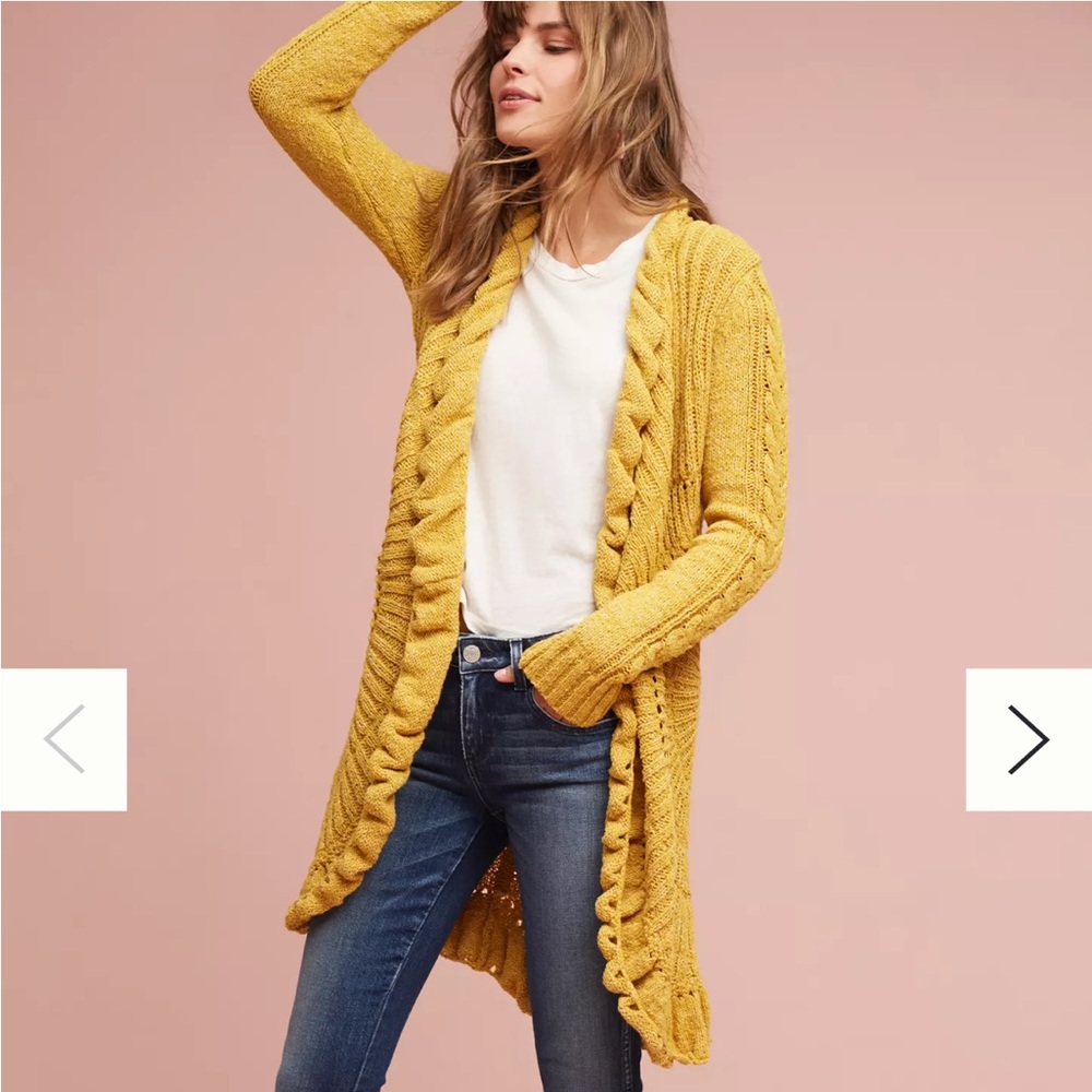Anthropologie EUC Rosie Neira Circle Knit Sweater Cardigan